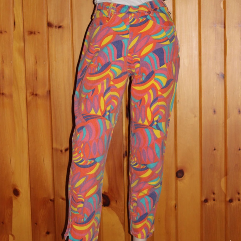 Vintage Katherine Hamnett Bright Print Jeans